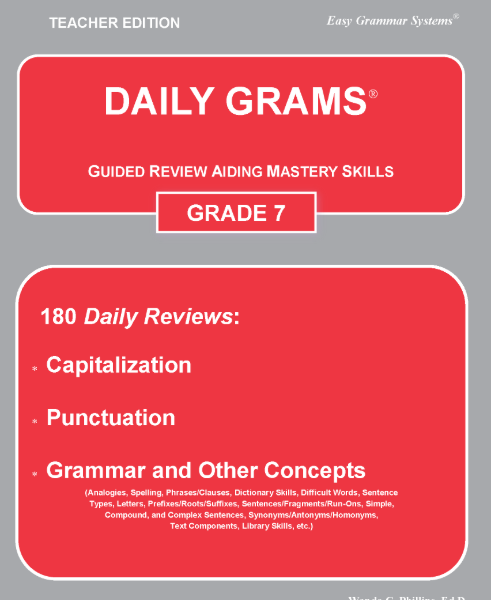 Daily GRAMS: Grade 7 Teacher Edition - Misprint Sale